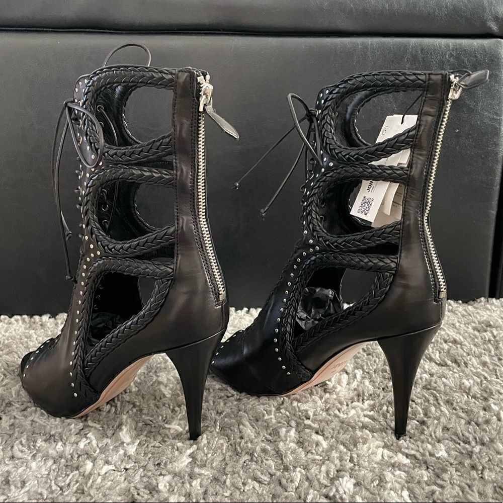 NIB Zara Studded Leather Sandal Booties - Picture 9 of 13